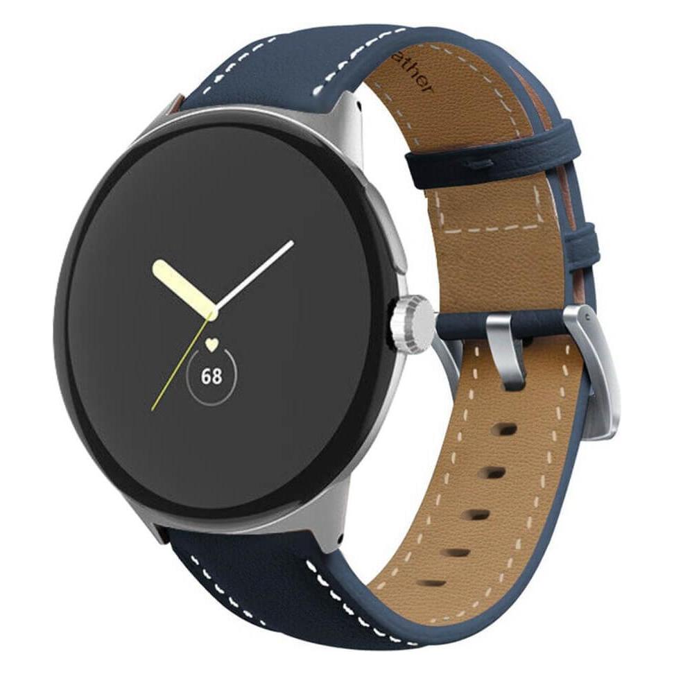 Cover-Discount Google Pixel Watch - Lederarmband blau (Echtleder) (680604949E)