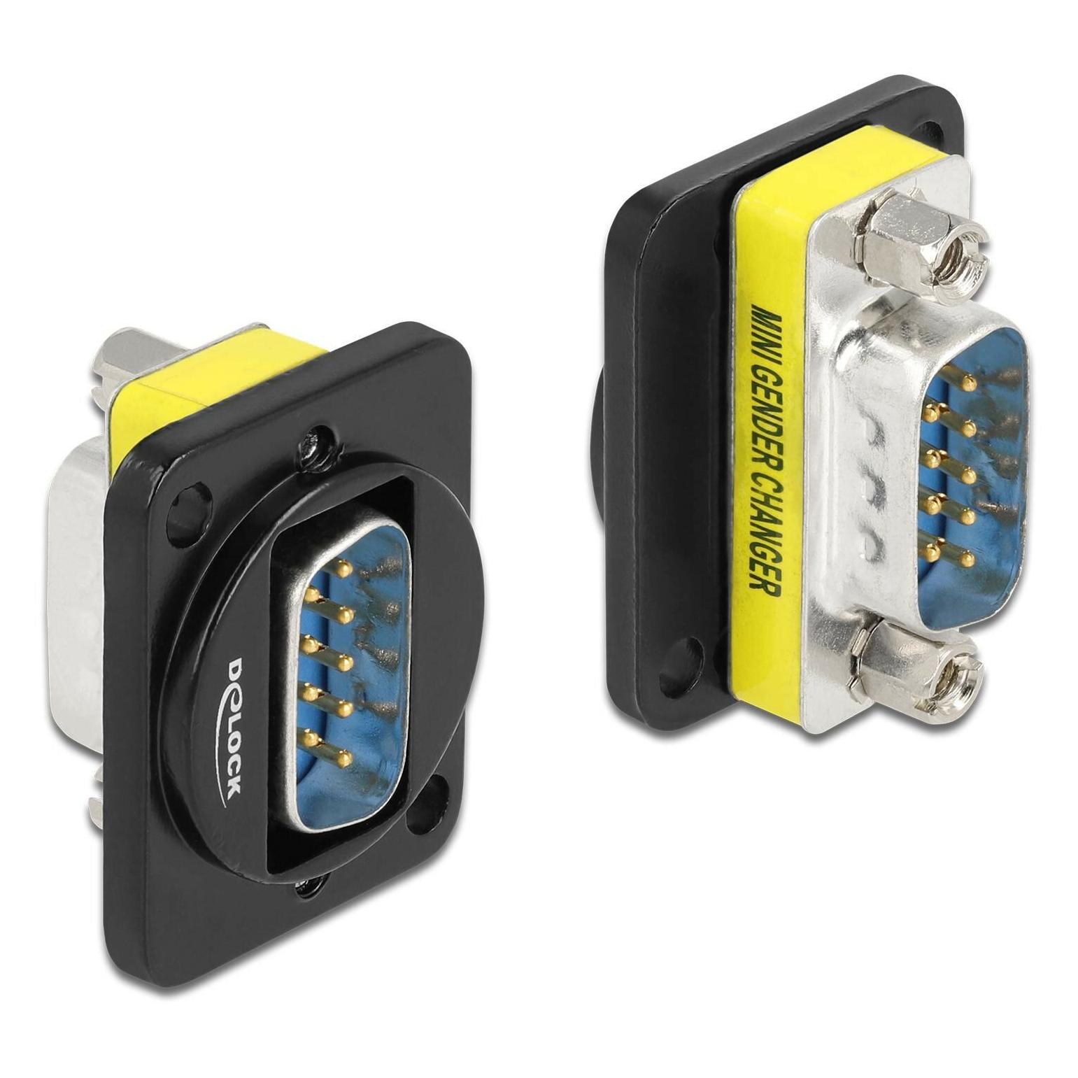 Delock D-Typ Modul DB9 Stecker zu DB9 Stecker (86706)