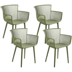GARTENSTUHL 4er-Set Grün Pesaro