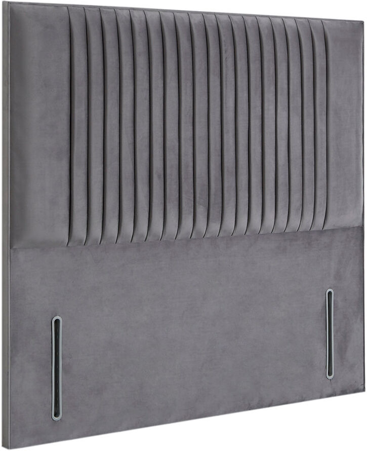 Marlow Home Co. Rine Upholstered Headboard Plush Steel/Velvet Kingsize (5')