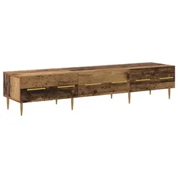 Helloshop26 - Rechteckiges TV-Möbel mit modernem Stauraum 150 x 36 x 30 cm Holzwerkstoff Antik-Holzoptik 02_0052769