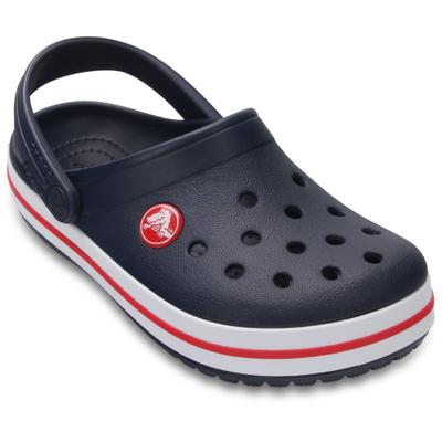Clog CROCS "Crocband Clog", Mädchen, Gr. 27, Croslite™, blau (navy, rot), kontrastfarbene Details, Schuhe Clog, Sandale, Sommerschuh, Badeschuh mit Lüftungsöffnungen