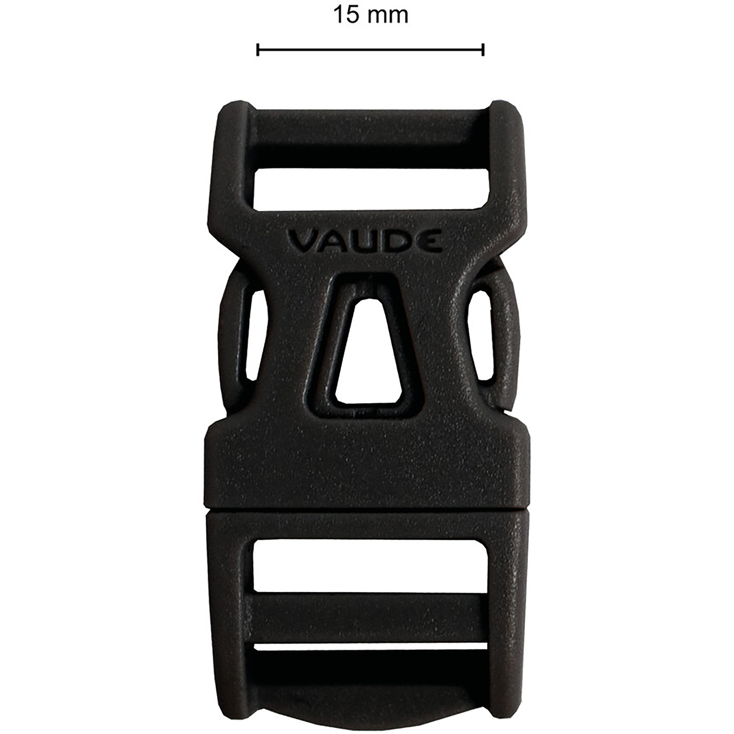 Vaude Steckschnalle 15mm Single Adjust Rucksack Zubehör schwarz