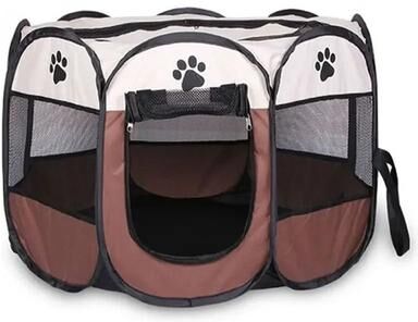 Uplifted Finds Horizon Gate Octagonal Portable Pet Playpen white Curry