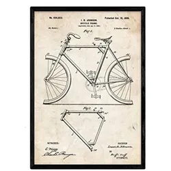 POSTER Fahrrad & Rahmen Patent A3 Rahmenlos