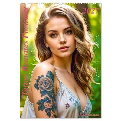 Tattoo Beauties Portraits (Wandkalender 2027 DIN A2 hoch), CALVENDO Monatskalender