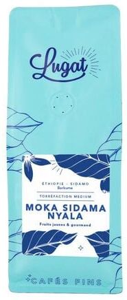 Cafés Lugat - Moka Sidama Nyala - Kaffeebohnen Aus Äthiopien - 250g - MaxiCoffee