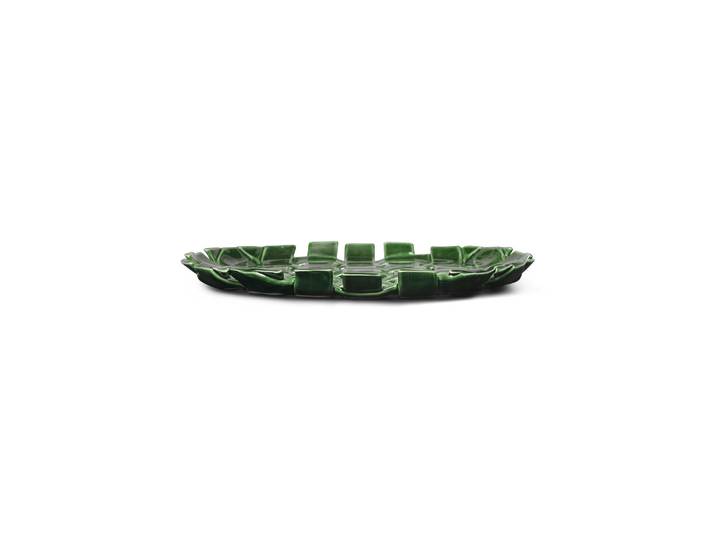 Ferm Living - Plat de service Plait - Vert - Céramique émaillée - Designer Trine Andersen