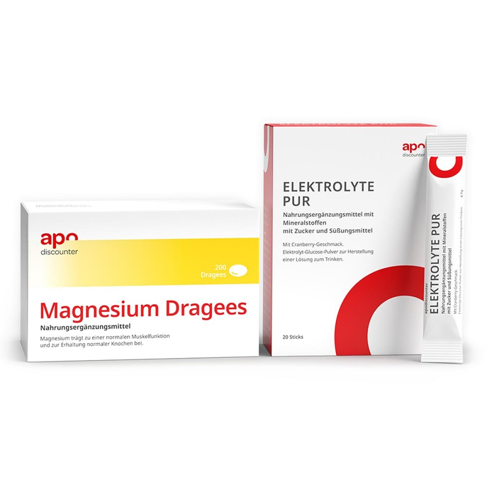 Sport Sparset – Magnesium Dragees 40mg + Elektrolyte Pur Sticks 08107031
