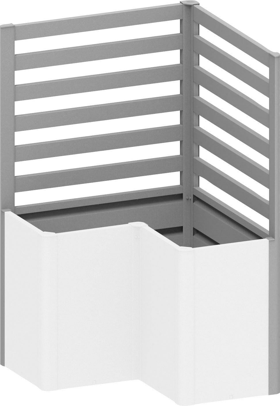 Rankgitter BIOHORT, silber (silberfarben, metallic), B:102cm H:91cm, Stahlblech, Rankhilfen, für biohort Hochbeet Belvedere L100