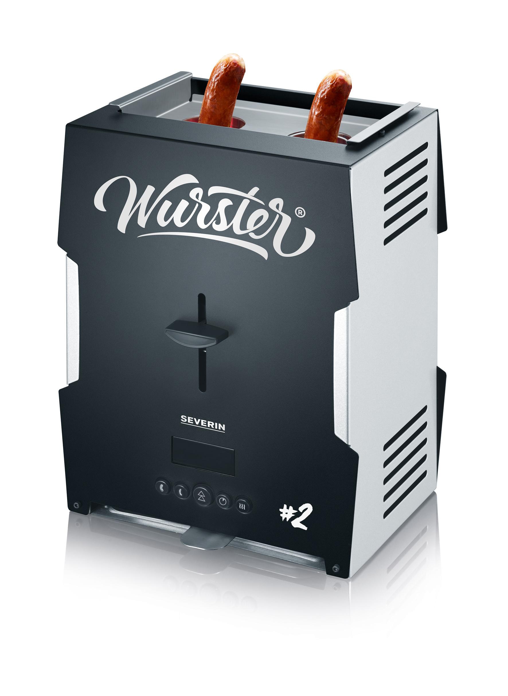 Severin WT 5005 Wurster Wurst-Spezialgrill 2000W schwarz/silber Bratwurstbratgerät
