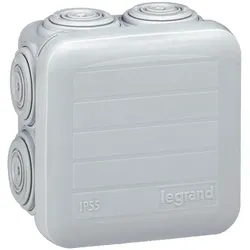Legrand 092005 Abzweigdose Plexo, 65 x 65 x 40 mm (H x B x T), IP 55, 7 Membran-Einführungen