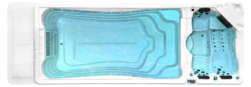 Whirlpool Hot Tub Spa Whirlwanne Sprudelbad Massagebadewanne Wellness 580x225cm