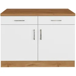 Held Küchenunterschrank ca. 100 cm Weiß/Eiche