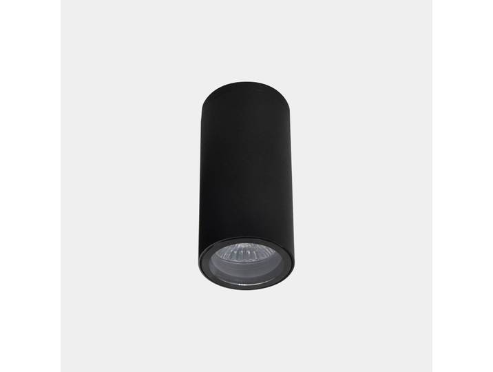 LEDS-C4 Eko buiten plafondlamp, zwart, Ø 6 cm, aluminium Eko, dimbaar, zwart, Aluminium, Modern