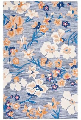 SAFAVIEH Handmade Jardin Brandy Floral Wool Rug