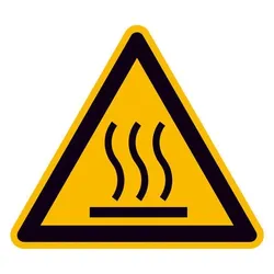 SafetyMarking® Warnaufkleber Warnung vor heißer Oberfläche 10 cm x 10 cm