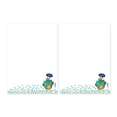 Notizblock-Set Eulen (für Kinder)