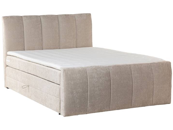 Boxspringbett CAPRI taupe 140x200cm halbfest