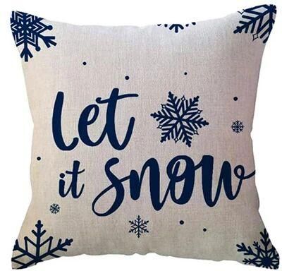 Uplift Treasures Blue Snowflake Christmas Pillow Cover style 3 19.7 19.7 In