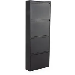 Schuhkipper SILVELIN (BHT 50x140x14 cm) - schwarz - BHT 50x140x14 cm