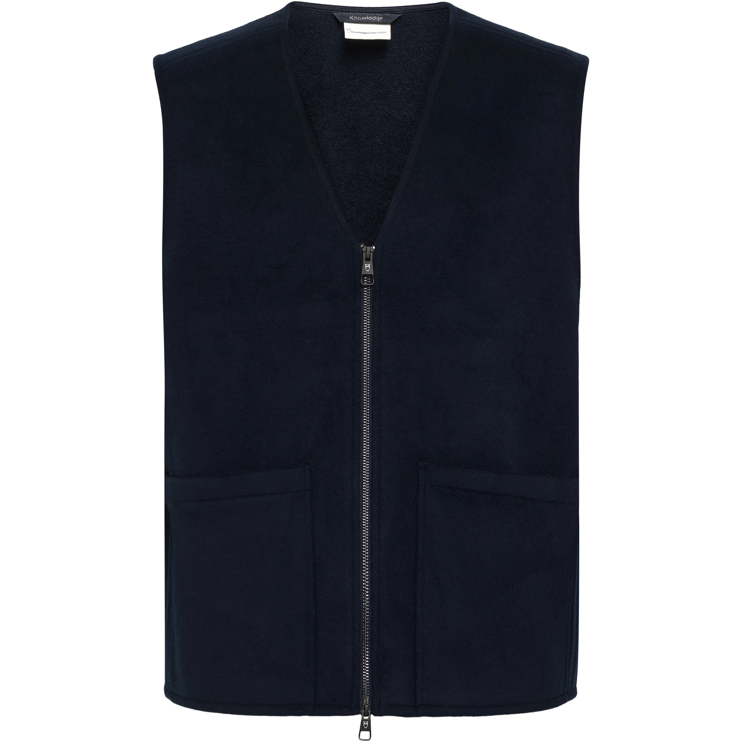 KnowledgeCotton Apparel Wool Weste Herren Wollwesten blau Größe M Lifestyle Hautfreundlich Merinowolle