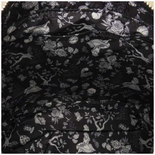 Loungefly - Alice in Wonderland Tote Crossbody Bag - Official Disney Licensed, Polyurethane, Adjustable Strap, Compact Dimensions 9" W x 8" H x 3.5" D