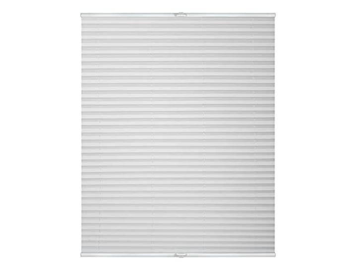 Lichtblick Plissee Blickdicht ohne Bohren Weiß 70 cm x 130 cm (B x L) Plissee Klemmfix, verspannt, lichtdurchlässig, Uni, mit eleganter Crushed Optik, Montage ohne Bohren, Mit Lichtfilter