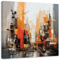 LEINWANDBILD Stadt Städtische Abstraktion 40x40cm