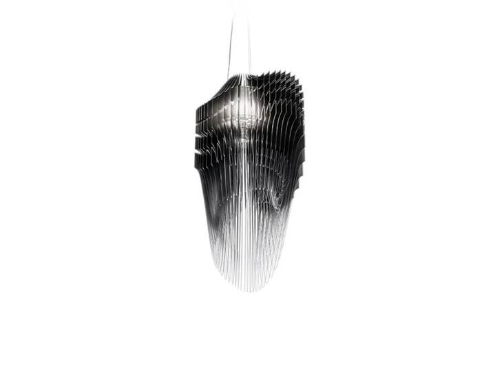SLAMP lampe à suspension AVIA MEDIUM (Black fade - Cristalflex® / Lentiflex®)