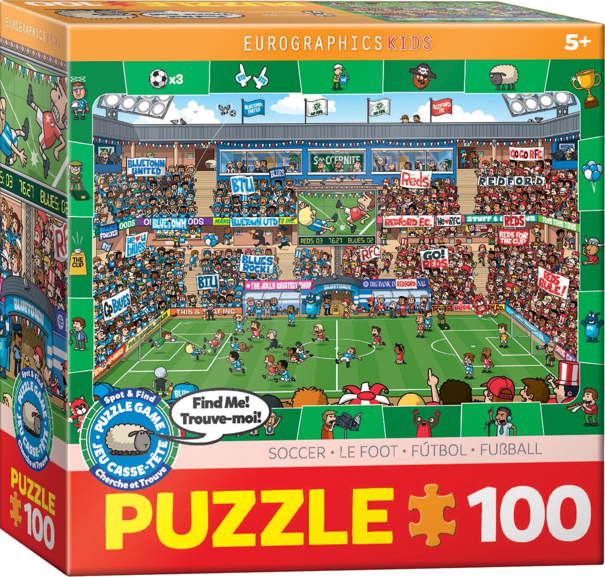Eurographics Zoek- en Vindpuzzel Voetbal, 100 stukjes