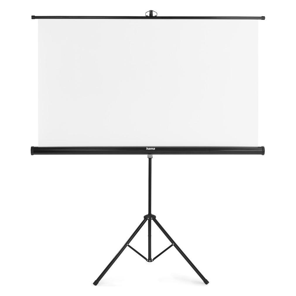 Hama Leinwand mit Stativ, 155 x 155 cm, 2in1, mobiles Set, Teleskoprohr, Weiss (86.22", 1:1) (00021574)
