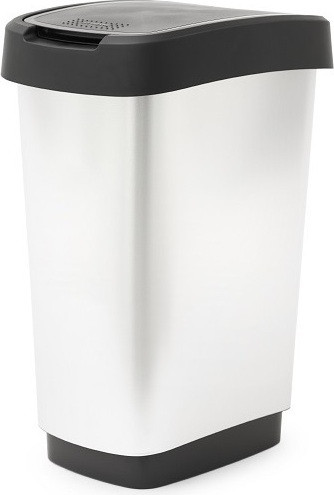 Rotho 11676 Rechthoekige opbergbox 25 liter Zilverkleurig Metallic