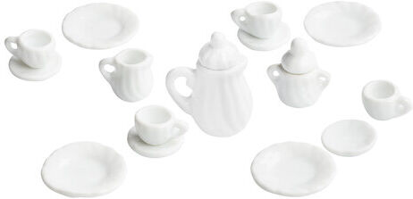 Miniatur "Kaffeeservice" weiß, 15-teilig