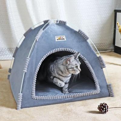 Uplift Essentials Four Season Foldable Pet Tent & Cool Summer House grey m