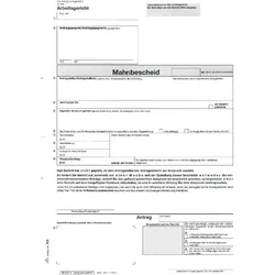 Rnk, Formular, Verlag Vordruck "Antrag auf Erlass eines Mahnbescheides"