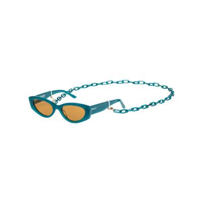 Sonnenbrille ROXY "Bio Acetate", Damen, blau (shiny aqua), Sonnenbrillen Sonnenbrille