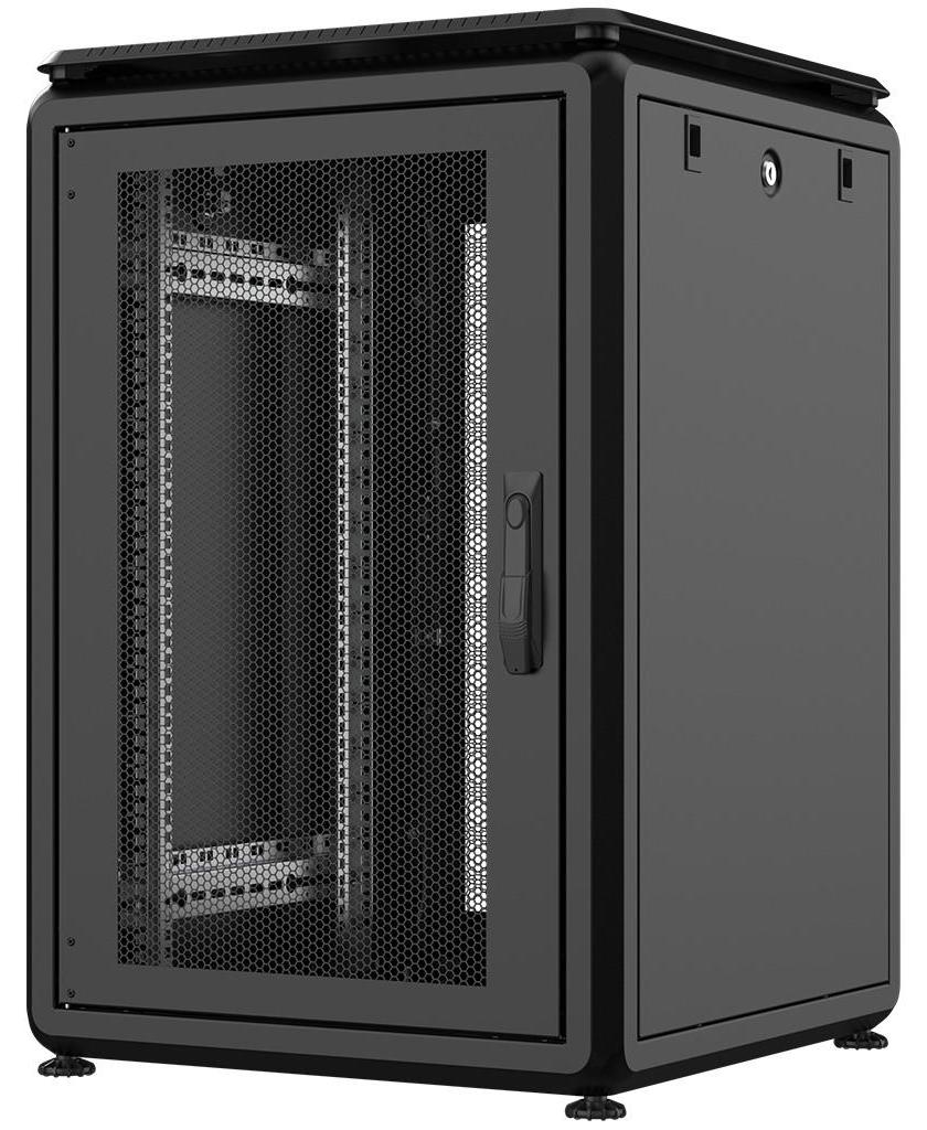 ROCKSTABLE Premium Line 19 Zoll Serverschrank 16HE 600x600mm perforierte Tür