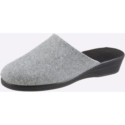 Pantoffel CASUAL LOOKS, Damen, Gr. 40, Filz, grau, Schuhe
