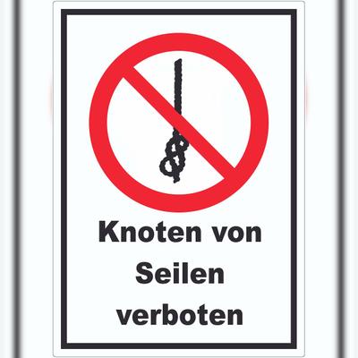 HB-Druck Knoten von Seilen verboten Aufkleber A0 (841x1189mm)
