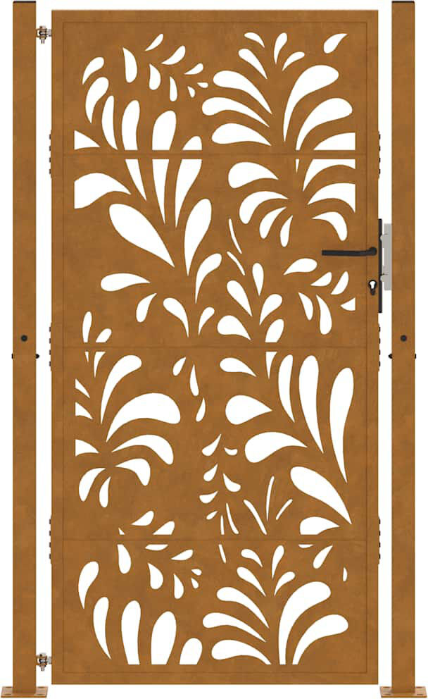vidaXL Steel Gate Fencing Rusty 180cm H x 105cm W