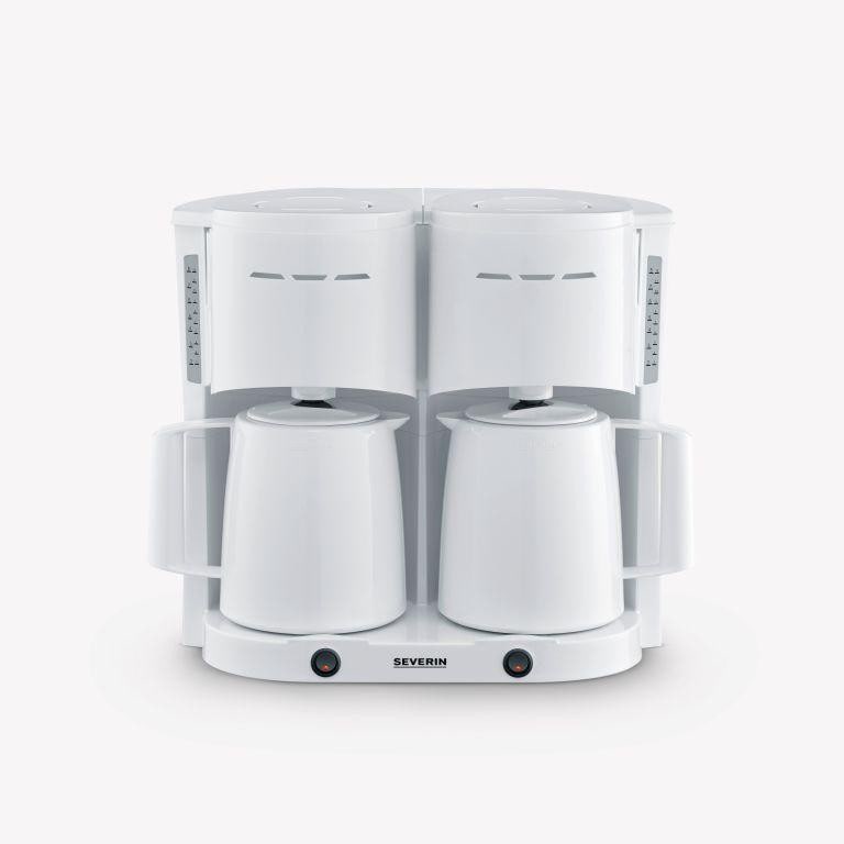 Severin KA 9314 Duo-Filterkaffeemaschine mit 2 Thermokannen 1000W weiß