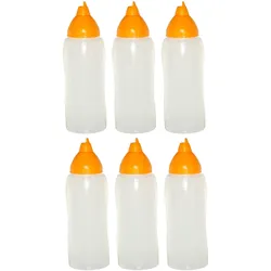 GVK ECO 6 gelbe Quetschflaschen 750 ml tropffrei Ketchupflaschen Senfflasche Mayonaiseflasche