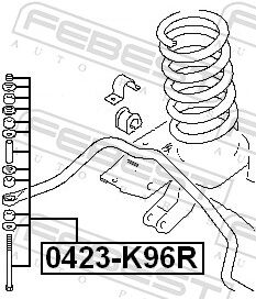 Febest Stange/strebe, Stabilisator 0423-K96r Hinterachse Für Mitsubishi