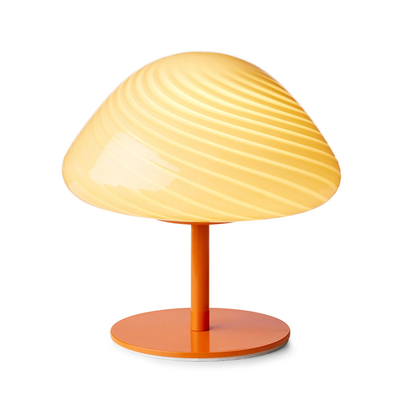 Halo Design Mini Mush Taffellamp Oranje van Glas voor de Woonkamer, Slaapkamer of Home Office