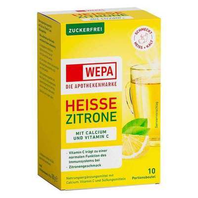 WEPA Apothekenbedarf GmbH & Co KG WEPA heiße Zitrone+Vit.C+Calcium zuckerfrei Pulver 10X10 g (ehemals APODAY) 10X10 g 04821053
