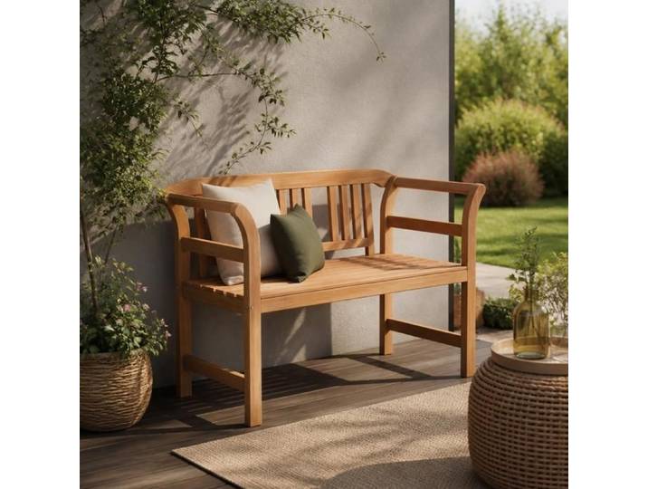 Banc extérieur - PAGE LIVING - Banc d'amour - Acacia - 2 places - Dossier et accoudoirs