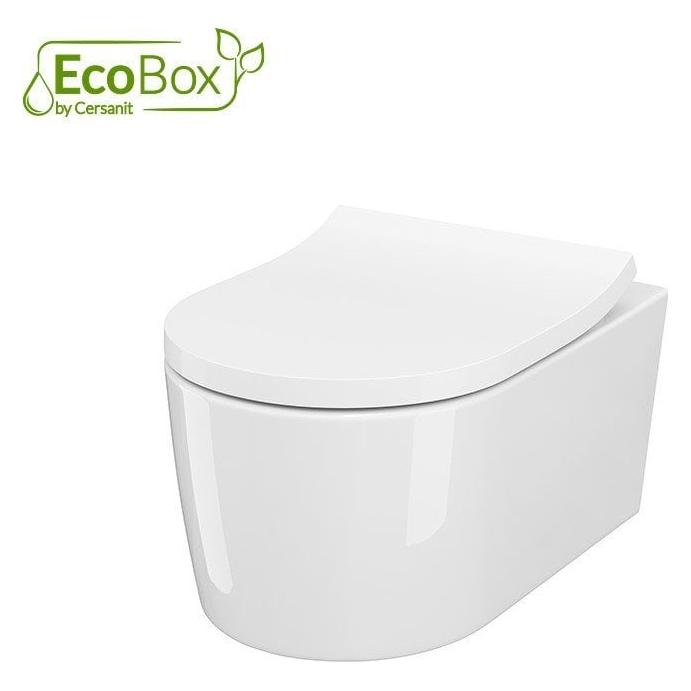 Cersanit Miska WC SET B252 miska wiszaca Inverto Stream-on + deska slim (S701-432-ECO) (34522974)