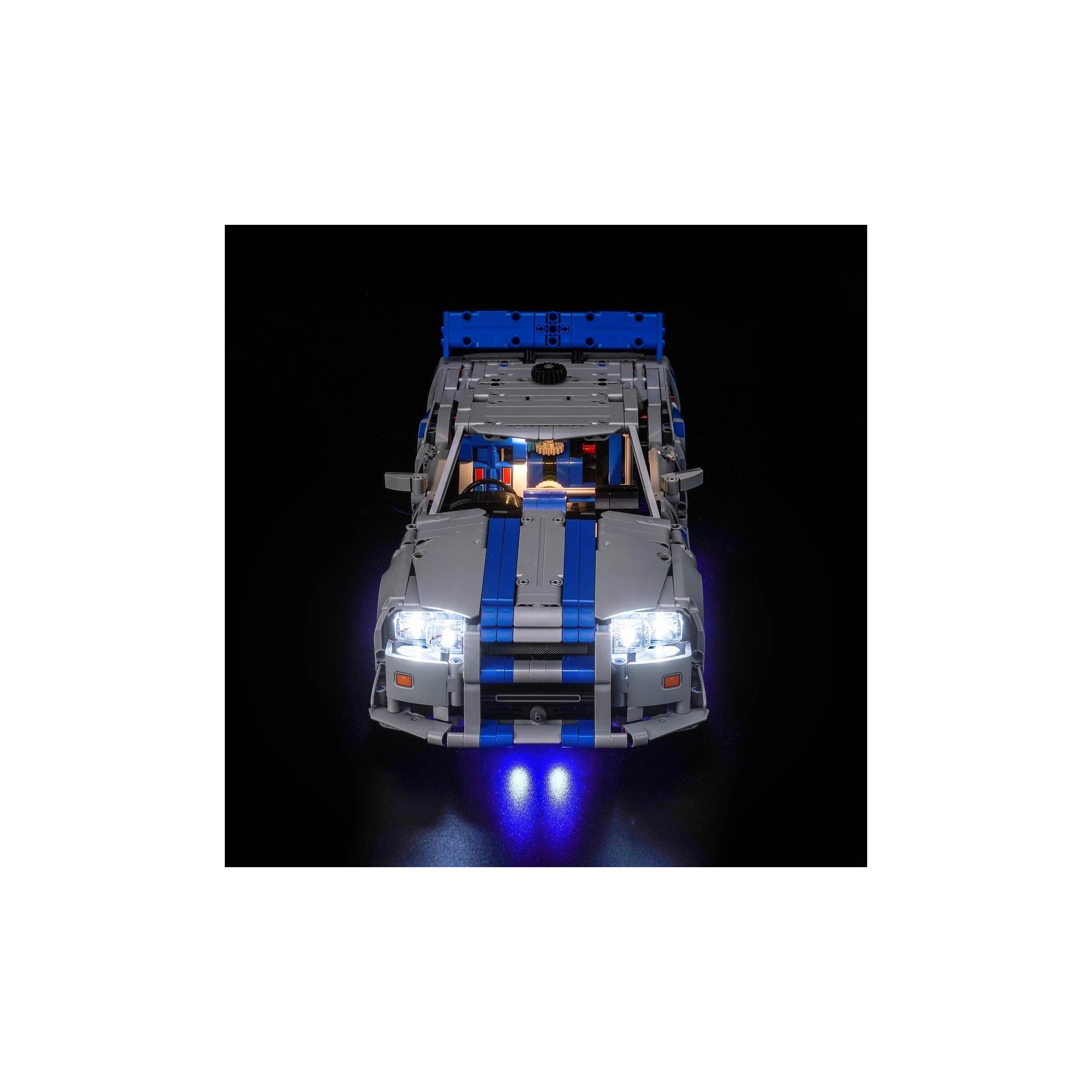 BrickBling LED Licht Set für LEGO 2 Fast 2 Furious Nissan Skyline GT-R R34 Flitzer (42210) inkl. Fernbedienung (P89602)