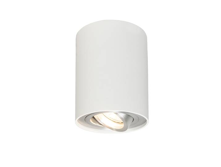 Spot encastré moderne en acier blanc orientable et inclinable -